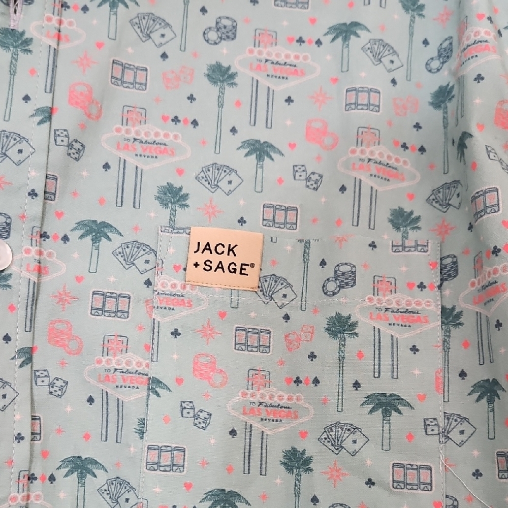 Las Vegas Print Short Sleeve Shirt - Picture 4 of 8